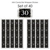 Big Dot of Happiness Adult 30th Birthday - Gold - Mini Candy Bar Wrapper Stickers - Birthday Party Small Favors - 40 Count - 3 of 4