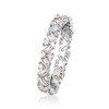 Ross-Simons 0.70 ct. t.w. Round and Baguette CZ Eternity Band in Sterling Silver - 3 of 4