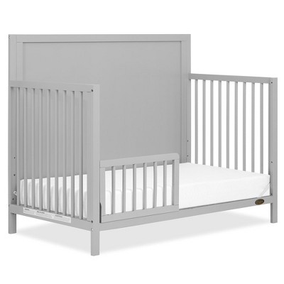 Pebble Grey Pinewood 3-in-1 Convertible Crib with Adjustable Height