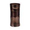 Modern Glass Vase with Textured Enamel Finish - Metallic Decorative Tall Cylinder Vase for Home, Office, Living Room & Bedroom - 4 of 4