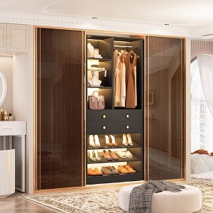 Besiost Closet Storage System with Adjustable Shoes Shelves, Closet Organizer with Drawer - 1 of 4