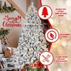 SEVOBAL Artificial Trees 5-Foot Flocked Christmas Tree with Pine Cones for Living Room Holiday Decor, Green, 33"*38"*60" - 2 of 4