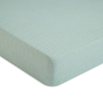 Crane Baby Cotton Muslin Fitted Crib Sheet - Evergreen