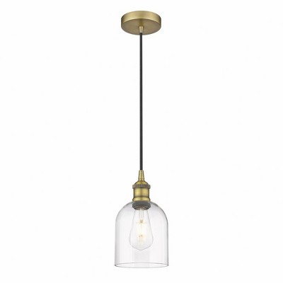 Bella - 1 Light Cord Hung Mini Pendant In Industrial Style-9.5 Inches Tall and 5.5 Inches Wide