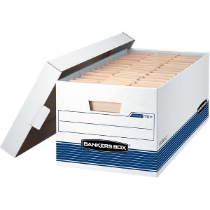 Bankers Box 20-Pack Medium-Duty File Storage Boxes, FastFold, 24-Inch ...