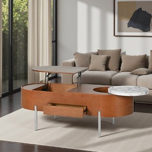 47.2" Oval Lift-Top Coffee Table - 1 of 4