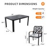 PAGED Patio Dining Set Modern Outdoor Table and Chairs Set with Cushion, Branch-Like Backrest, Umbrella Hole for Patio, Lawn - 4 of 4