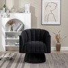 SEYNAR Modern Glam Velvet Upholstered Round Swivel Accent Arm Barrel Chair for Living Room - 2 of 4
