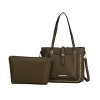 MKF Collection Raya Vegan Leather Women’s Shoulder Bag with Crossbody Pouch by Mia K - 2 of 4