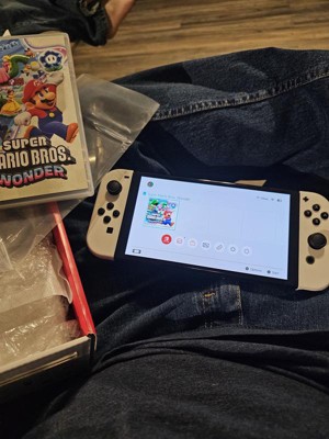 Nintendo Switch – OLED Model W/White Joy-Con Console with Super Mario Bros.  Wonder Game- Limited Bundle 