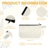 Unique Bargains Canvas Plain Zipper Toiletry Makeup Organizing Bags 8 Pcs - 2 of 4