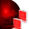 DORESshop 0.3W Plug-in Dusk to Dawn Integrated LED Night Light, Square Red, White, 2-Pack - 2 of 4