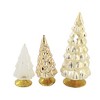 Cody Foster 6.5 Inch Small Neutral Hue Trees Christmas Textured Silver White Village Decor Tree Sculptures - 2 of 3