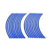 Unique Bargains Fit 20" Wheel Motorcycle Car Bike Wheel Rim Sticker Reflective Strips Blue 20Pcs - 4 of 4