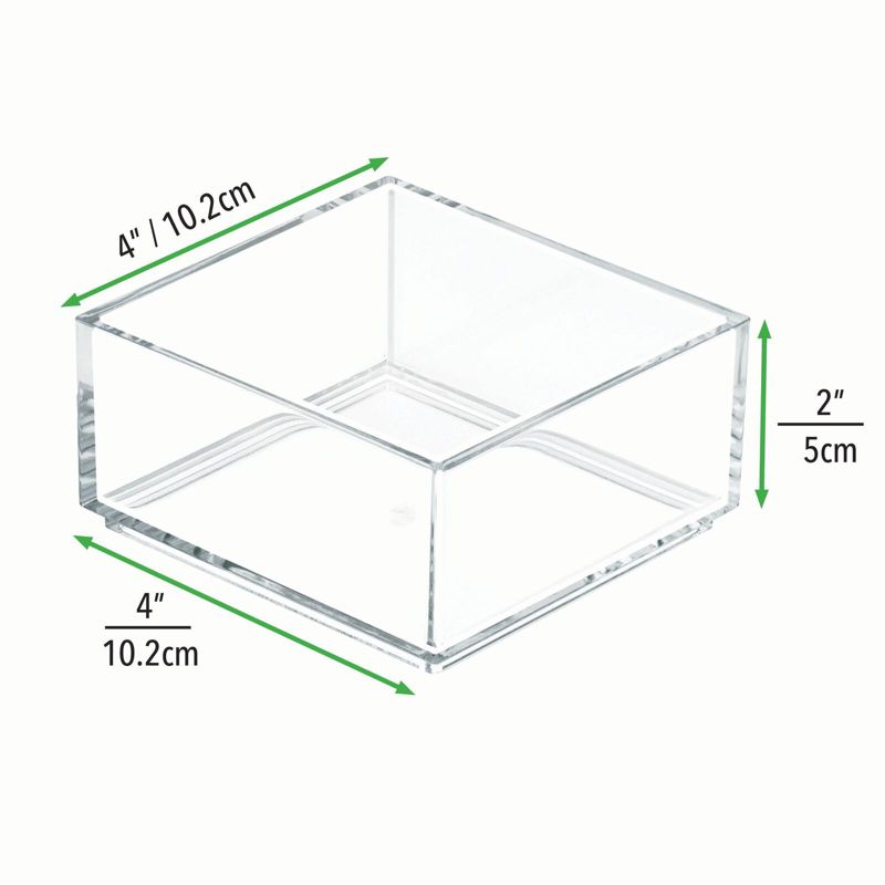 mDesign Plastic Square Desk Organizer for Office Desktop Drawers - 3 Pack, 4 of 9