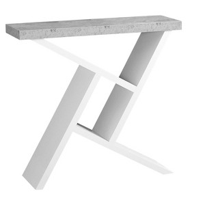 Sapphtopaz Modern Two-Tone Console Table with Angular Base Narrow Entryway Table with X Design Rectangular Couch Table for Living Room,Entryway - 1 of 4