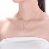 Guili Yellow Gold Overlay Cubic Zirconia Solitaire Necklace, a Bold and Elegant Statement Piece for Your Jewelry Collection Today - 2 of 3