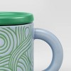 17 fl oz Stoneware Squiggly Print Lidded Mug - Room Essentials™ - 4 of 4
