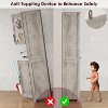 DobleePy Tall Bathroom Floor Cabinet, Freestanding Kitchen Storage Unit with Doors & Adjustable Shelves, 60 x 30 x 170 cm - 4 of 4