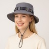 Anna-Kaci Wide Brim Bucket Hat with Colorful Ribbon Trim Breathable Mesh Lining and Adjustable Chin Strap for Outdoor Use - 2 of 4