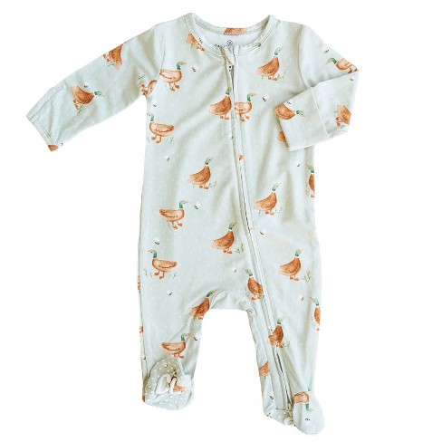 Blue Duckling Zipper Footie main image 1