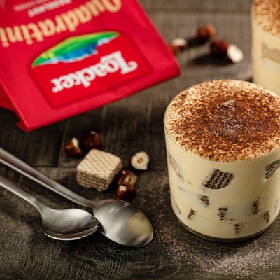 Loacker Quadratini Hazelnut Bite Size Wafer Cookies - 8.82oz