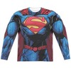 Men's Superman New 52 Superman (Front Back Print) Long Sleeve Costume T-Shirt - 2 of 4