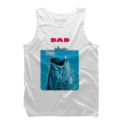 Men's Design By Humans Dad Needs a Bigger Bass Fishing Boat By MudgeStudios Tank Top