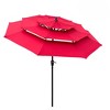 PAGED Square Patio Umbrella Modern Market Umbrella with 8 Steel Ribs, Crank and Cross Base for Garden and Poolside - 3 of 4