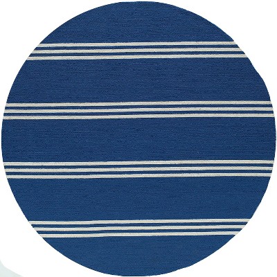 9' Round Veranda Maritime Rug Blue - Momeni