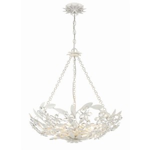 Crystorama Lighting Marselle 6 - Light Chandelier in  Matte White - 1 of 4