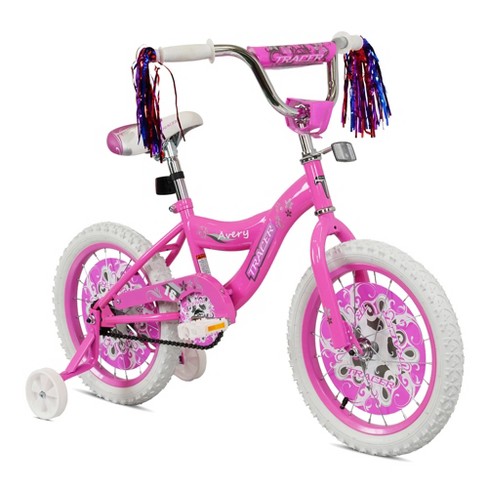 Overeenstemming auditorium Compatibel met Tracer Avery 16 Inch Durable Hi-ten Steel Framed Kids Bicycle With Training  Wheels, 1.75 Inch Pneumatic Tires, And Easy 5 Step Assembly, Pink : Target