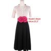 Elerevyo Women's Big Double-Flower Stretchy Elastic Wide Chunky Dress Waistband Belts - 4 of 4