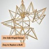 Claxy Modern Star Pendant Light Boho Gold Hanging with Clear Glass - 3 of 4