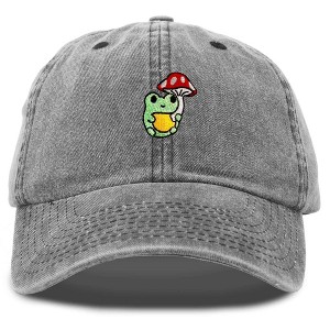 Dalix Mushroom Frog Unicorn Embroidered Cotton Dad Hat Baseball Cap Adjustable Mens Womens - 1 of 4