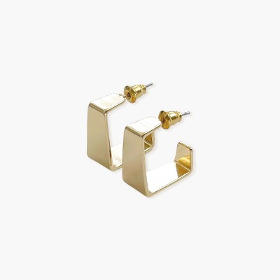 Sanctuary Project Square Hoop Earrings Gold