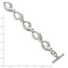 Black Bow Jewelry 13mm Stainless Steel Fancy Chain Link Toggle Clasp Bracelet, 8.25 Inch - 4 of 4