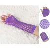 Allegra K Women's Mesh Fingerless Fishnet Gloves - 2 of 4
