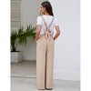 Clearlove Maternity Jumpsuit Women's Casual Sleeveless Tie Loose Jumpsuit With Pockets - 4 of 4