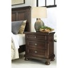 Signature Design by Ashley Porter Classic 2 Drawer Nightstand with Dovetail and Ball-bearing Construction, Dark Brown - 2 of 4