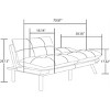 RISOKEYS Convertible Folding Sofa Bed - Sleeper Couch Daybed with Adjustable Armrests and Backrests for Office, Small Space, Living Room - 3 of 4