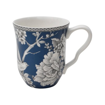 Adelaide Toile Porcelain 16-Piece Dinnerware Set in Dark Blue