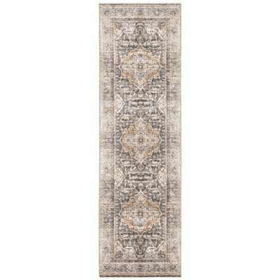 Oriental Weavers Maharaja 1803X Grey/ Blue Indoor Area Rug - 2'3" x 7'6"