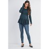 Hello Miz Women's Long Sleeve Empire Waist Maternity Top - 4 of 4