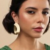 SOHI Women's Gold  Metallic Twist Drop Earrings - 3 of 3