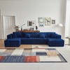 GDFStudio Zanna 143.31'' 4-Seater Modern Reversible Flannel Upholstered U-Shaped Sectional Sofa with Pillows - 2 of 4