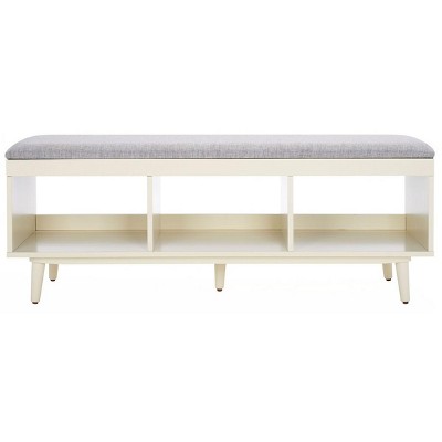 Cricket Open Shelf Bench W/ Cushion  - Safavieh