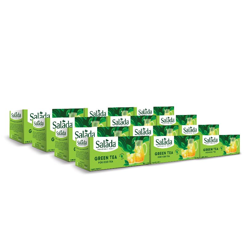 Salada Family Size Pure Green Tea for Iced Tea 24 Tea Bags Pack of 12 Refreshing Brewed Hot Served Cold Iced Tea, 1 of 6