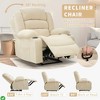 Manual Recliner Chair for Adults Widen Oversize Overstuffed Breathable Fabric Lounge Chair - 3 of 4