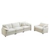 Mid-Century 2-Piece Sofa Set with Throw Pillows - 3 of 4